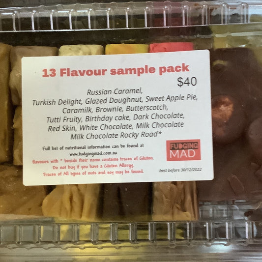 13 flavour sample pack